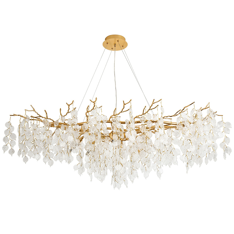        Fairytree Leaves Linear Gold Chandelier 12    -- | Loft Concept 