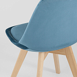 Стул с мягким велюровым сиденьем Arvika Blue варинант исполнения - 6 | Loft Concept в Ростове-на-Дону
