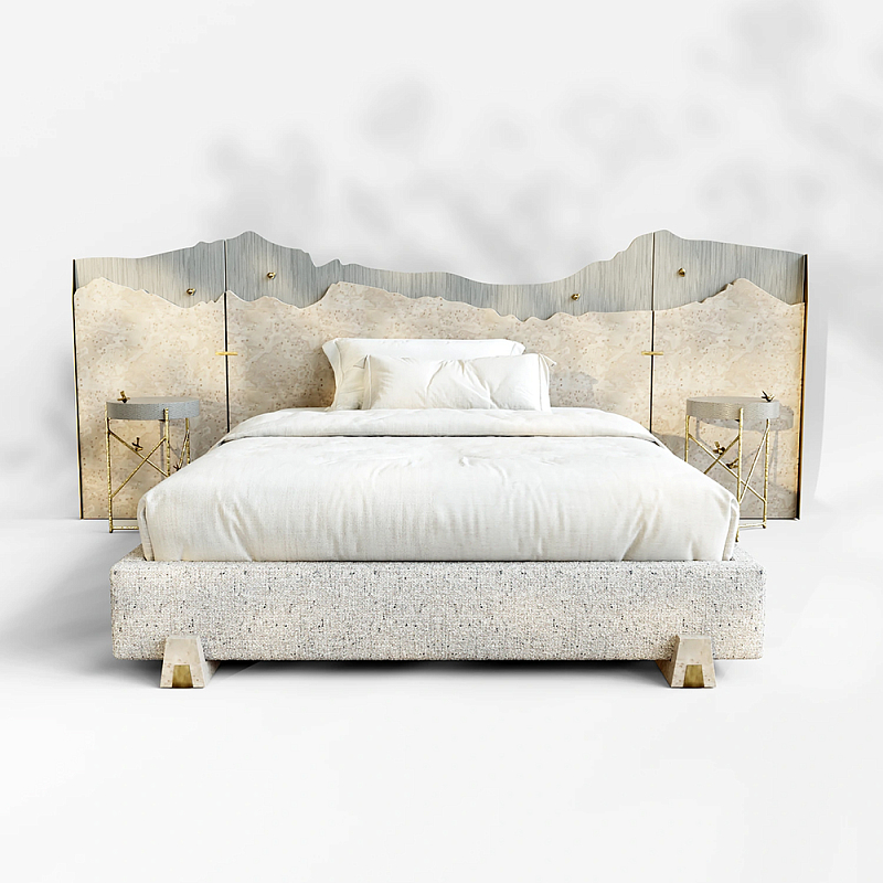 Кровать Okinawa Бежевый Лазурь в Ростове-на-Дону | Loft Concept 