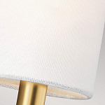 Бра с прямоугольным основанием цвета латунь и 2-мя белыми цилиндрическими льняными абажурами Feiss варинант исполнения - 3 | Loft Concept в Ростове-на-Дону