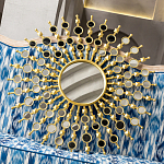 Зеркало-солнце в раме из металла с золотыми с лучами Rays of Peace варинант исполнения - 3 | Loft Concept в Ростове-на-Дону