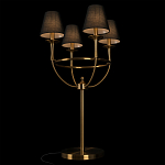 Настольная лампа на металлическом основании бронзового цвета с 4-мя черными конусовидными абажурами Dignity варинант исполнения - 4 | Loft Concept в Ростове-на-Дону