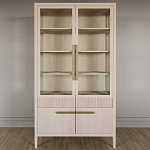 Витрина Primo со стеклянными фасадами и буфетом шпон Светлый дуб варинант исполнения - 2 | Loft Concept в Ростове-на-Дону