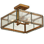 Потолочный светильник квадратный из толстого литого стекла Cast Glass варинант исполнения - 4 | Loft Concept в Ростове-на-Дону