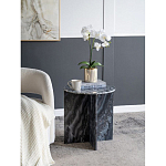 Столик кофейный с столешницей из черного мрамора Compact Black Marble Table варинант исполнения - 7 | Loft Concept в Ростове-на-Дону