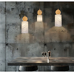 Подвесной светильник светодиодный с цилиндрическим плафоном Stone Helios варинант исполнения - 2 | Loft Concept в Ростове-на-Дону