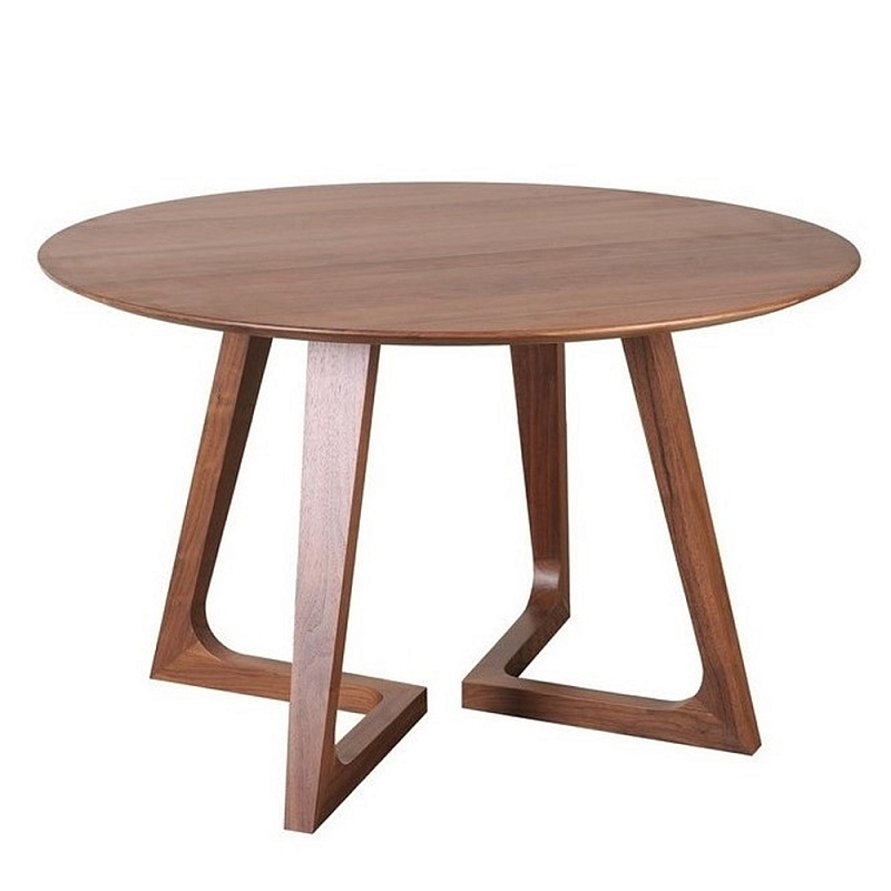 Обеденный стол круглый с изогнутыми ножками Godenza Round V Table Ясень в Ростове-на-Дону | Loft Concept 