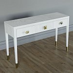 Дизайнерский Письменный стол Elsa Dreams White с тремя ящиками варинант исполнения - 3 | Loft Concept в Ростове-на-Дону