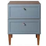 Тумба прикроватная серая из массива бука с 2-мя ящиками Wenge Light варинант исполнения - 2 | Loft Concept в Ростове-на-Дону