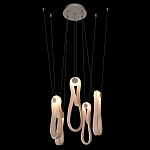 Подвесной светильник белого цвета с 6-ю изогнутыми плафонами Flow Loop варинант исполнения - 5 | Loft Concept в Ростове-на-Дону