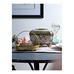 Блюдо фарфоровое с бронзовой ручкой Paradise Dish with Handle варинант исполнения - 2 | Loft Concept в Ростове-на-Дону