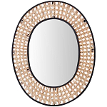 Настенное овальное зеркало в раме из ротанга Ellery Rattan Wicker Mirror варинант исполнения - 1 | Loft Concept в Ростове-на-Дону