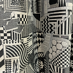 Мебельная ткань Шенилл черно-белый принт 280 см T3-44 варинант исполнения - 1 | Loft Concept в Ростове-на-Дону