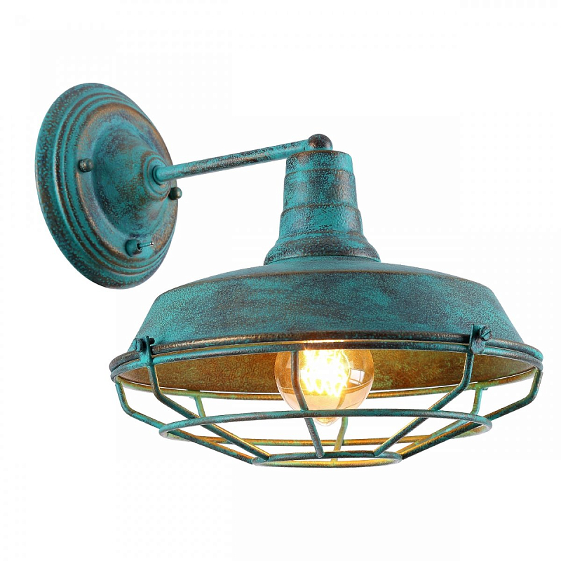  Wall lamp DARK CAGE turquoise vintage ̆  -- | Loft Concept 