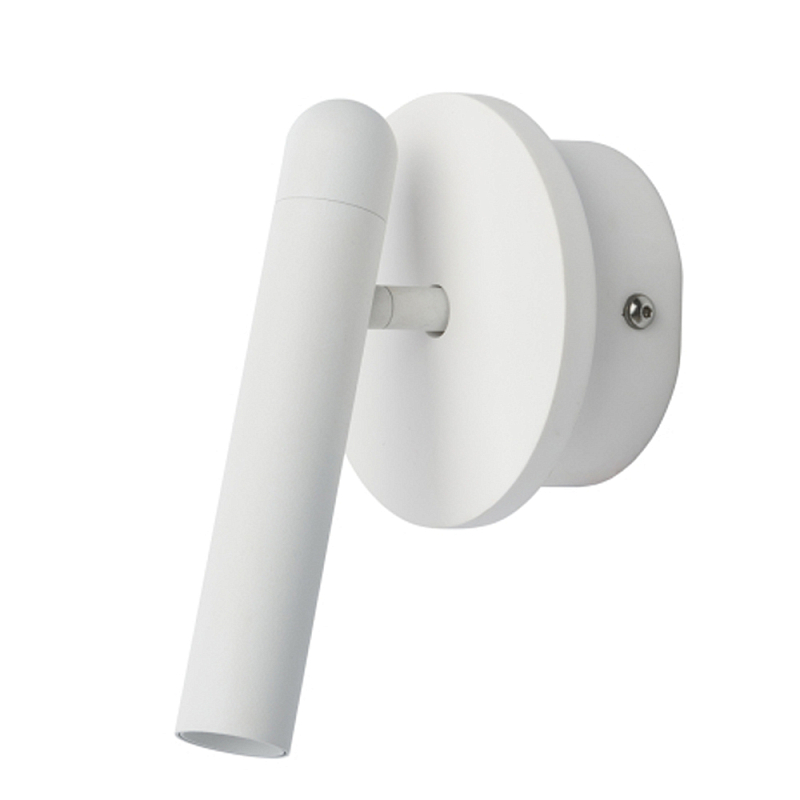 Бра белого цвета с цилиндрическим плафоном и круглым основанием Trumpet tube Белый в Ростове-на-Дону | Loft Concept 