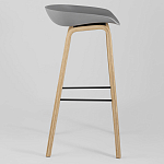 Барный стул на ножках из натурального дерева Boras Grey варинант исполнения - 2 | Loft Concept в Ростове-на-Дону