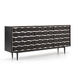 Дизайнерский комод чёрный с фактурным фасадом Billy варинант исполнения - 1 | Loft Concept в Ростове-на-Дону