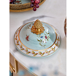 Шкатулка с крышкой из голубого фарфора с риунком птиц и цветов Blue Garden варинант исполнения - 5 | Loft Concept в Ростове-на-Дону