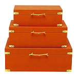 Комплект оранжевых чемоданов Golden Twigs варинант исполнения - 1 | Loft Concept в Ростове-на-Дону