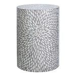 Столик с инкрустацией с перламутровым узором Flower Grey варинант исполнения - 1 | Loft Concept в Ростове-на-Дону