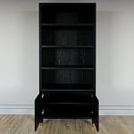 Книжный Стеллаж Elsa Dreams Black с задней стенкой варинант исполнения - 4 | Loft Concept в Ростове-на-Дону