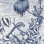 Обои ручная роспись Le Brésil Mer Bleue варинант исполнения - 1 | Loft Concept в Ростове-на-Дону