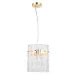 Подвесной светильник цилиндрической формы с текстурными стеклянными элементами Textured Glass Chandelier варинант исполнения - 1 | Loft Concept в Ростове-на-Дону