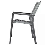 Стул темно-серый с высокой плетеной спинкой и сиденьем Braided Strength варинант исполнения - 5 | Loft Concept в Ростове-на-Дону
