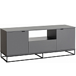 ТВ-тумба цвета графит с  2-мя дверцами и ящиком Strict Lines варинант исполнения - 1 | Loft Concept в Ростове-на-Дону
