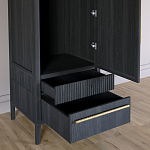 Узкий Шкаф Primo с 2 выдвижными ящиками Черный дуб варинант исполнения - 5 | Loft Concept в Ростове-на-Дону