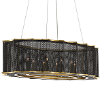 Люстра овальная в сочетании черного и золотого цвета Mesh Lighting варинант исполнения - 2 | Loft Concept в Ростове-на-Дону