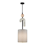 Подвесной светильник с серым тканевым плафоном Flourish варинант исполнения - 2 | Loft Concept в Ростове-на-Дону