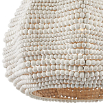 Подвесной светильник в форме купола с декором из круглых деревянных бусин White Wooden Beads Chandelier варинант исполнения - 1 | Loft Concept в Ростове-на-Дону