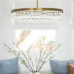 Люстра круглая с подвесками в форме стеклянных капель Glass Rain варинант исполнения - 6 | Loft Concept в Ростове-на-Дону