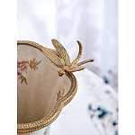 Ваза голубого цвета из фарфора с цветочным рисунком и бронзовой стрекозой Blue Garden варинант исполнения - 8 | Loft Concept в Ростове-на-Дону