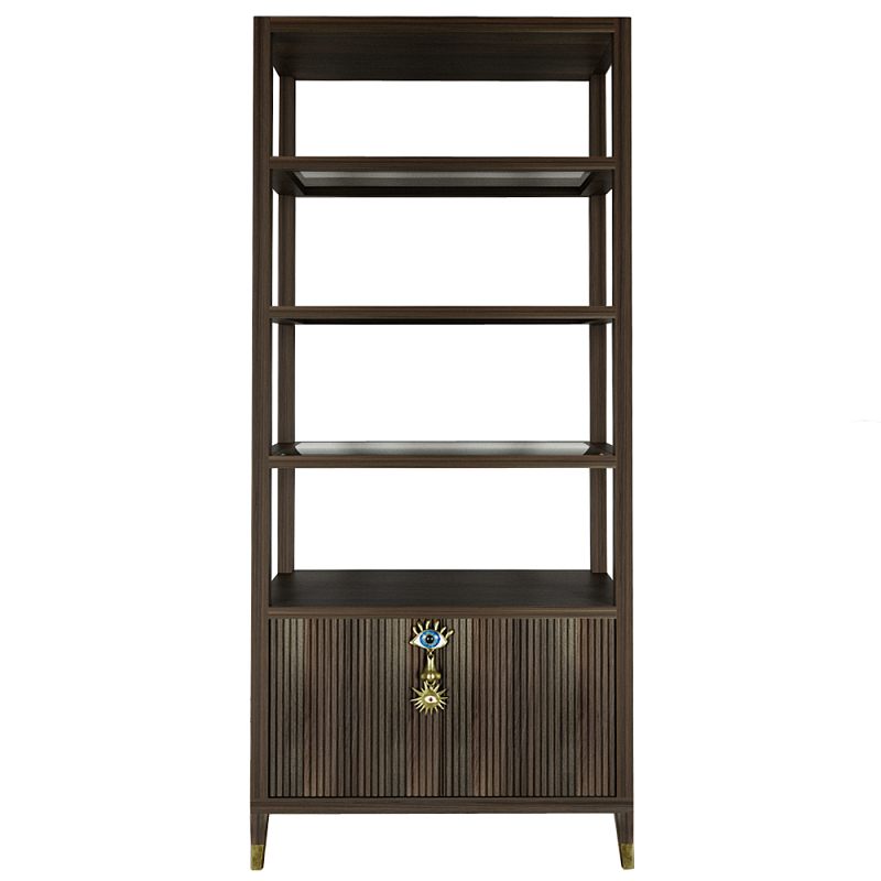 Стеллаж со стеклянными полками Elsa Dreams Walnut Орех Стеллаж со стеклянными полками Elsa Dreams Walnut Орех в Ростове-на-Дону | Loft Concept