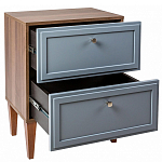 Тумба прикроватная серая из массива бука с 2-мя ящиками Wenge Light варинант исполнения - 4 | Loft Concept в Ростове-на-Дону