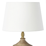 Настольная лампа деревянная с белым абажуром Wooden Table Lamp варинант исполнения - 5 | Loft Concept в Ростове-на-Дону