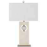 Настольная лампа из мрамора с тканевым прямоугольным абажуром Eternity варинант исполнения - 5 | Loft Concept в Ростове-на-Дону