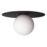 Потолочный светильник с белым шарообразным плафоном и черным круглым основанием Matisse варинант исполнения - 2 | Loft Concept в Ростове-на-Дону
