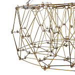 Люстра с тонкой металлической конструкцией цвета золото Quasar варинант исполнения - 5 | Loft Concept в Ростове-на-Дону