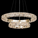 Люстра из 2-х колец с мозаичным хрустальным оформлением Sparks of Crystal варинант исполнения - 4 | Loft Concept в Ростове-на-Дону