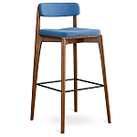 Барный стул из массива ясеня с обивкой из рогожки Elegant Ash варинант исполнения - 1 | Loft Concept в Ростове-на-Дону