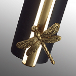 Бра с круглым плафоном из алебастра и бронзовой декоративной стрекозой 45 Alaris  варинант исполнения - 7 | Loft Concept в Ростове-на-Дону