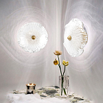 Бра в форме прозрачного стеклянного цветка с рельефной текстурой Textured Glass варинант исполнения - 13 | Loft Concept в Ростове-на-Дону