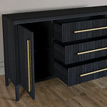 Буфет Primo с тремя ящиками и двумя фасадами Черный дуб варинант исполнения - 5 | Loft Concept в Ростове-на-Дону