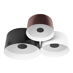 Потолочный светильник с 3-мя цилиндрическими абажурами черного белого и коричневого цвета Urban Dome варинант исполнения - 1 | Loft Concept в Ростове-на-Дону