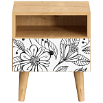 Прикроватная тумба с изображением на ящике Elise Nightstand варинант исполнения - 12 | Loft Concept в Ростове-на-Дону