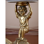 Чаша с цветочным орнаментом на ножке в виде бронзового ангела Eden Garden варинант исполнения - 9 | Loft Concept в Ростове-на-Дону