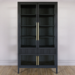 Витрина Primo со стеклянными фасадами и 2 ящиками Черный дуб варинант исполнения - 1 | Loft Concept в Ростове-на-Дону